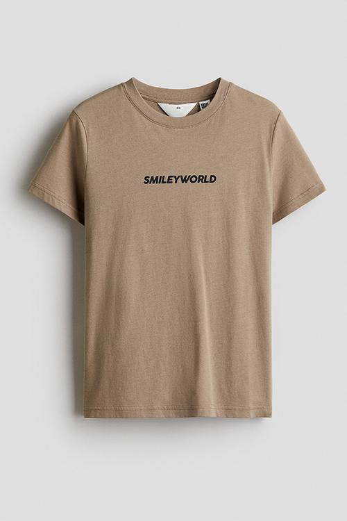 Printed T-shirt - dark beige/smileyworld®