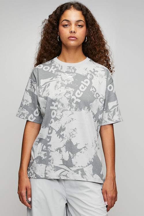 Street Sport Relaxed Printed T-Shirt - Grey