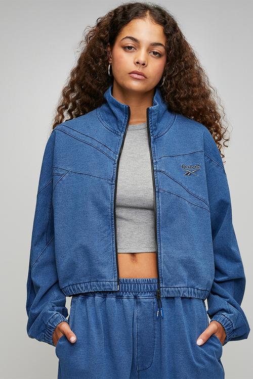Street Sport Vector Icon Track Jacket - Denim Blue/Warped Blue