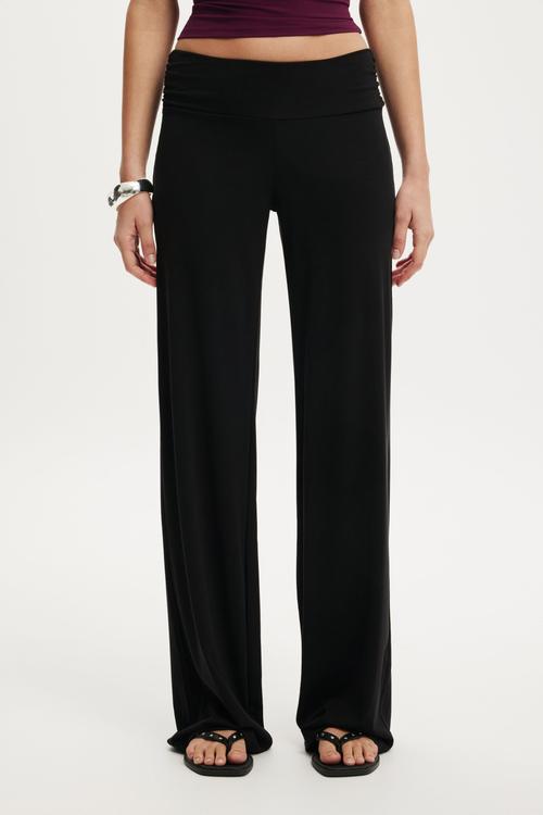 Honey rouched pant - black