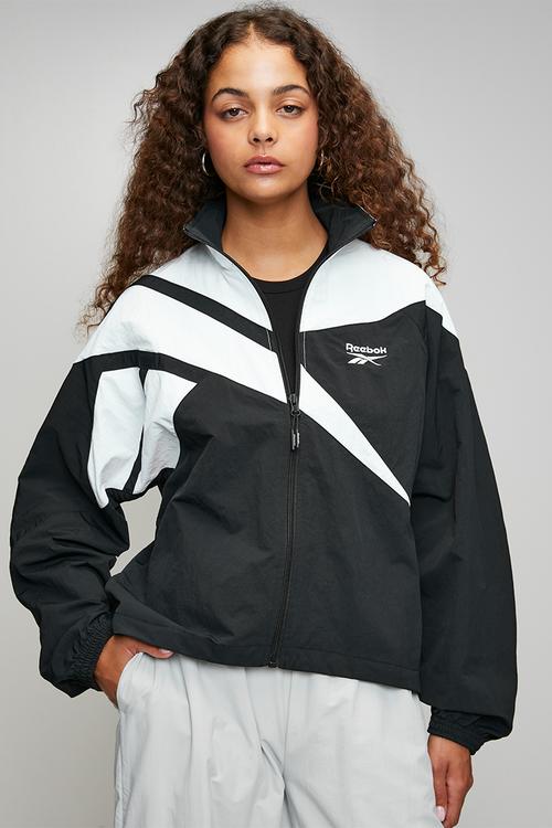 Women'S Icon Open Hem Tracktop - Night Black/Classic White