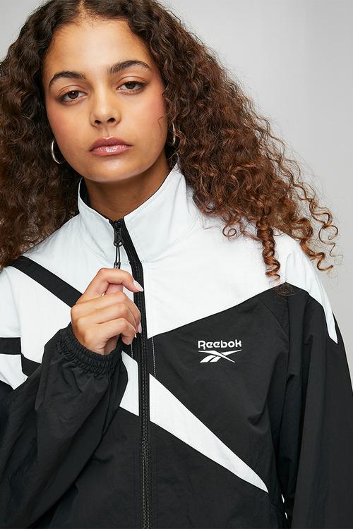 Women'S Icon Open Hem Tracktop - Night Black/Classic White