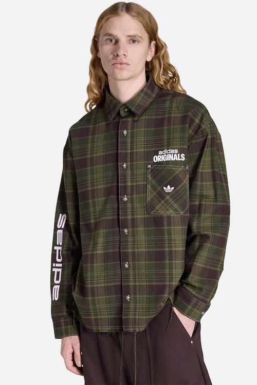 Originals Workwear Graphic Flannel Workshirt - Olive plaid