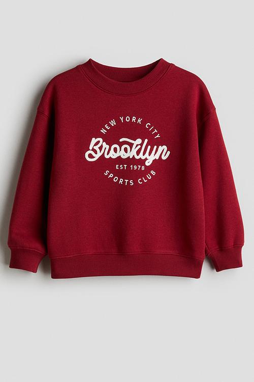 Printed sweatshirt - red/brooklyn