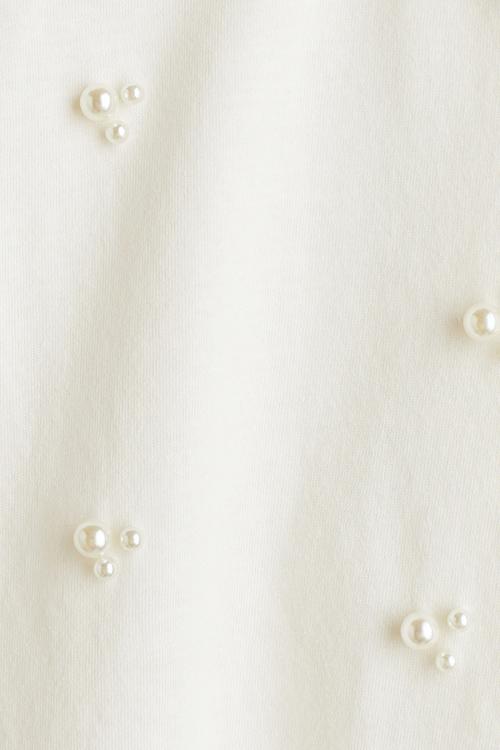 Cotton T-shirt - cream