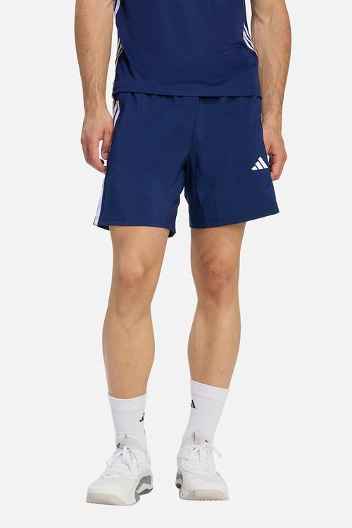 Workout Essentials Base 3 stripes Woven Short - Dark blue/white