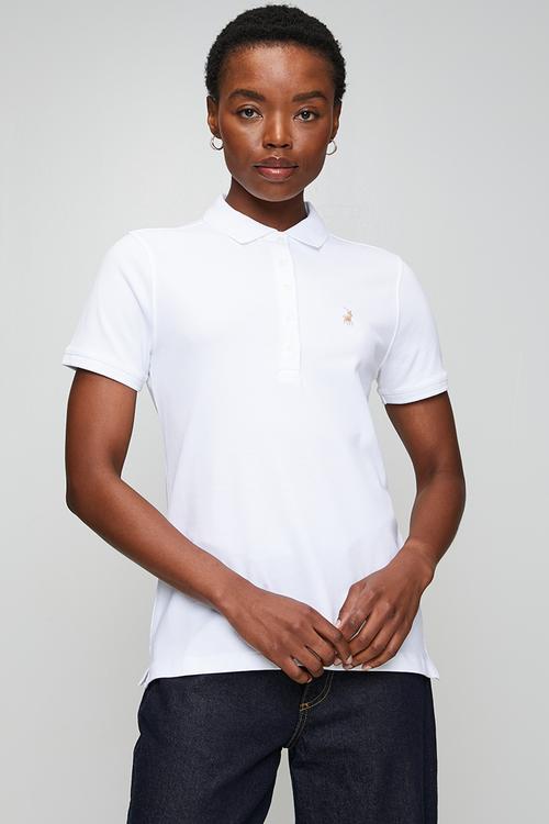 Wmn Margot Short Sleeve Golfer - White