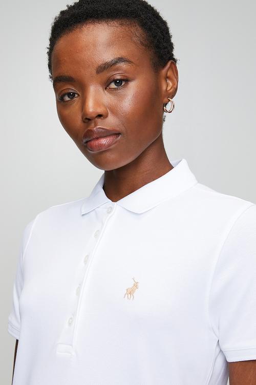 Wmn Margot Short Sleeve Golfer - White