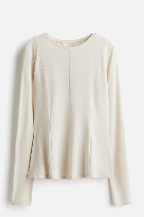 Peplum top - light-beige