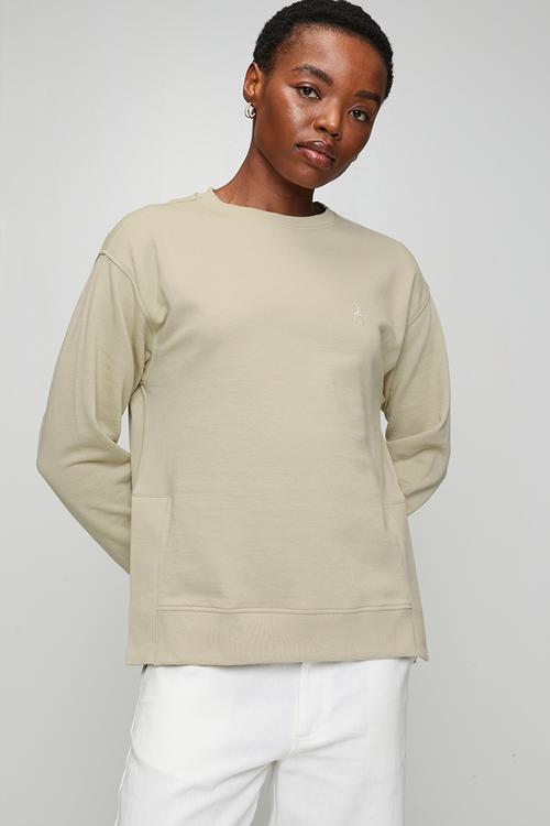 Wmn Casey Long Sleeve Track Top - Putty