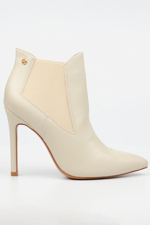 Boss 25 heel chelsea ankle boot - bone