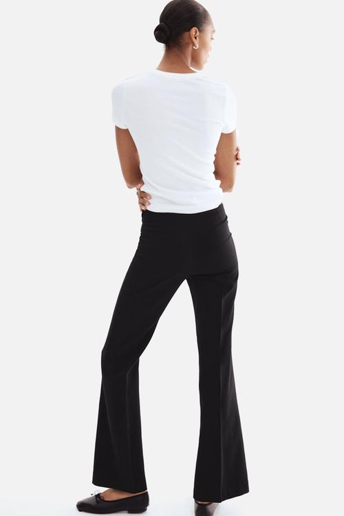Flared trousers - black