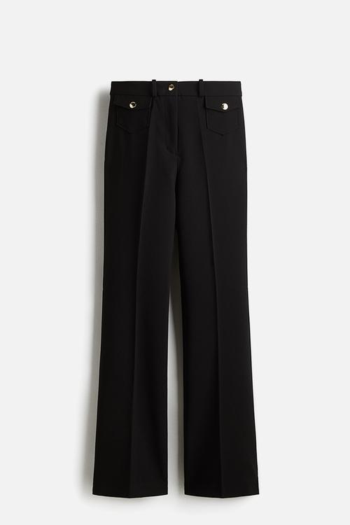 Flared trousers - black
