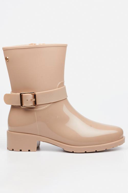 Cloudy 2 gold buckle rain ankle boot - taupe