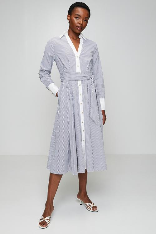 Pringle april stripe shirt dress -