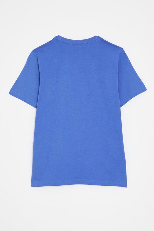 J Bl Tee 160 S26 - Ray Blue/White