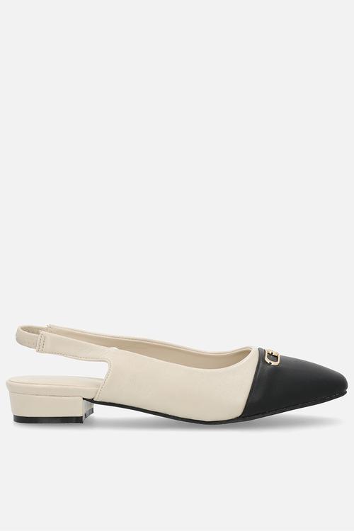 Toe cap slingback - off white