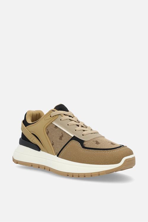 Jacquard monogram runner - stone