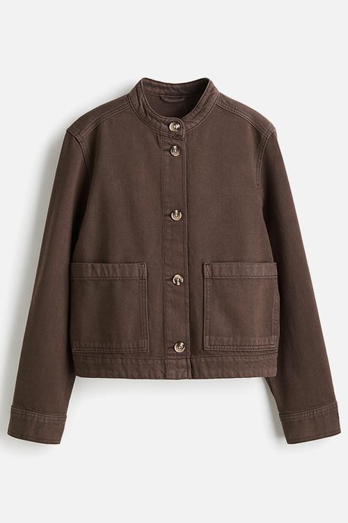 Twill jacket - dark brown