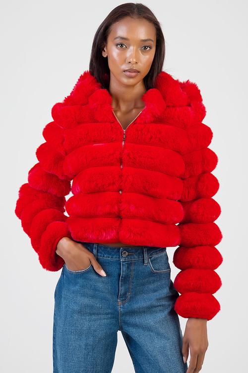 Vikki Faux Fur Jacket - White