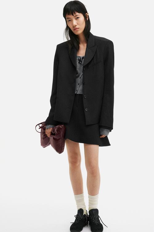 H&M Studio: Flared skirt - black