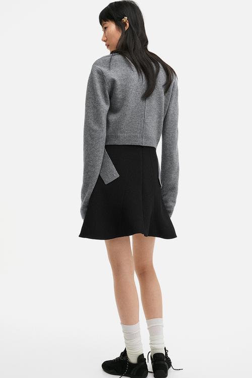 H&M Studio: Flared skirt - black