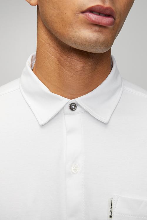 Double Knit Interlock Long sleeve shirt - white