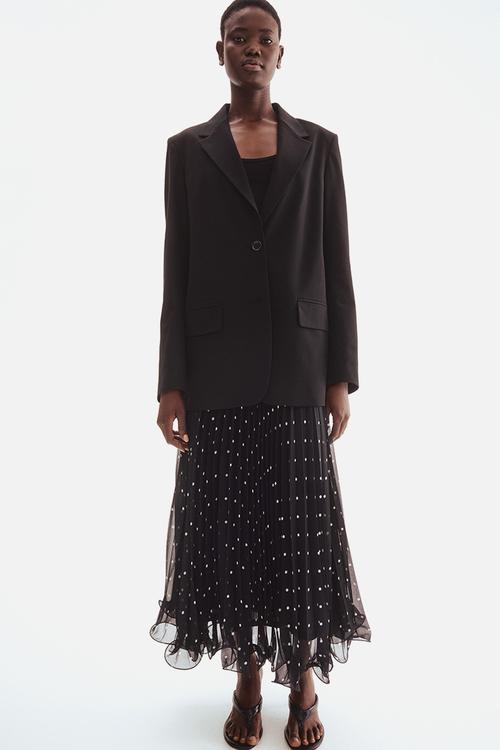 Long blazer - black