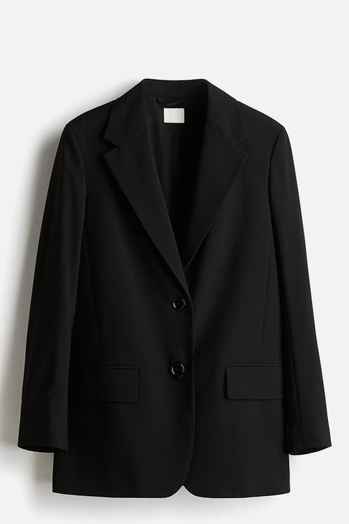 Long blazer - black