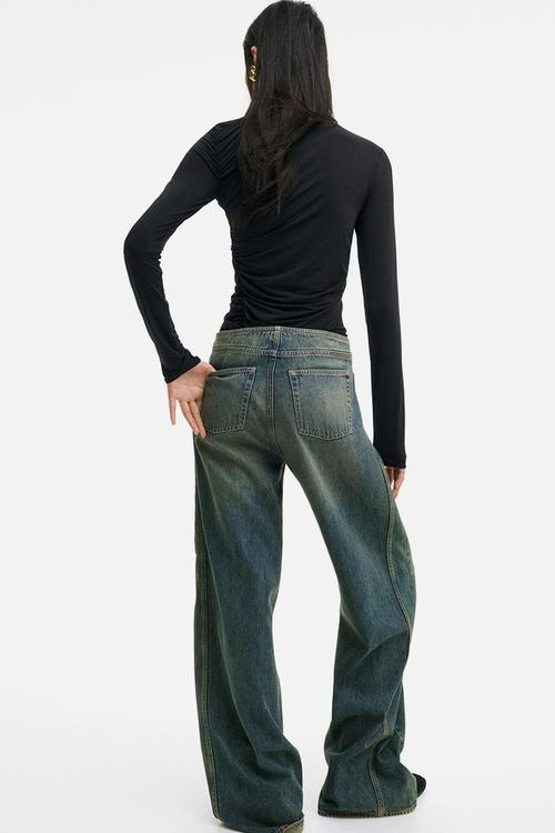 H&M Studio: Baggy low jeans - denim blue