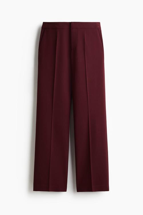 Tailored trousers - burgundy