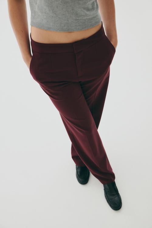 Tailored trousers - burgundy