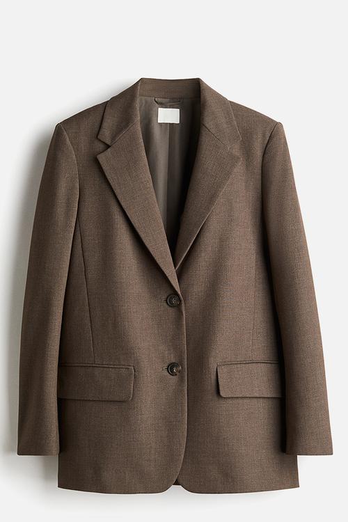 Long blazer - dark brown 