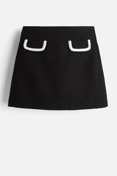 Bouclé skirt - black