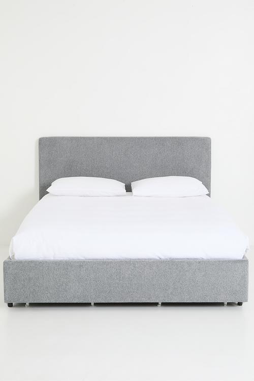 Agnes Upholstered Storage Bed - Grey