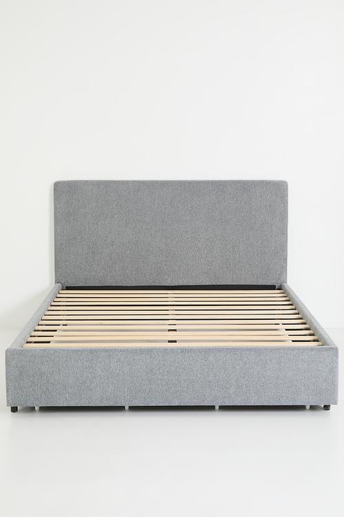 Agnes Upholstered Storage Bed - Grey