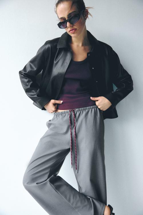 Drawstring trousers - grey