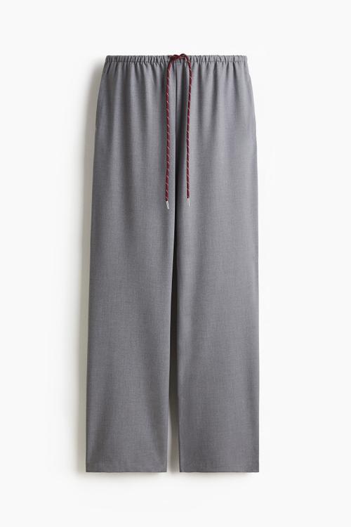 Drawstring trousers - grey