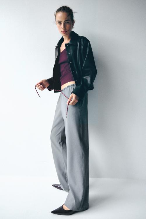 Drawstring trousers - grey