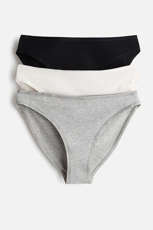 3-pack cotton bikini briefs - multi