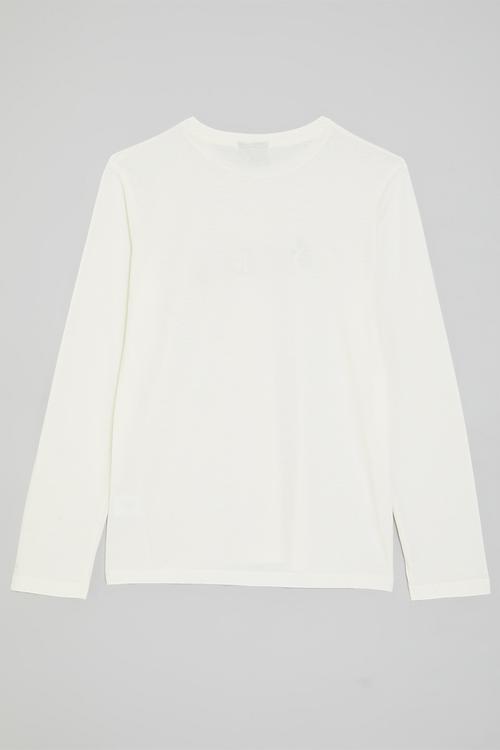Kourtney embroidered long sleeve tee - sand
