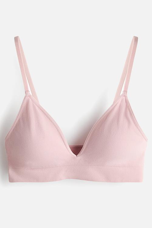 Seamless padded soft bra - pink