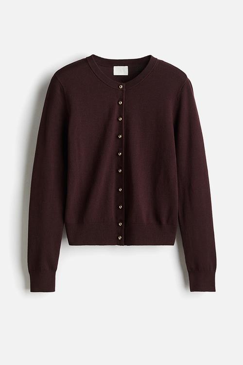 Knitted cardigan - burgundy
