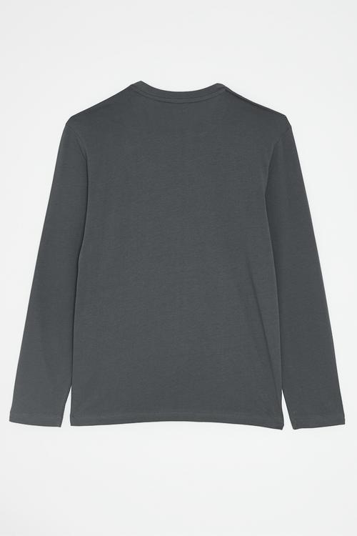 Boys ashton long sleeve tee - gunmetal