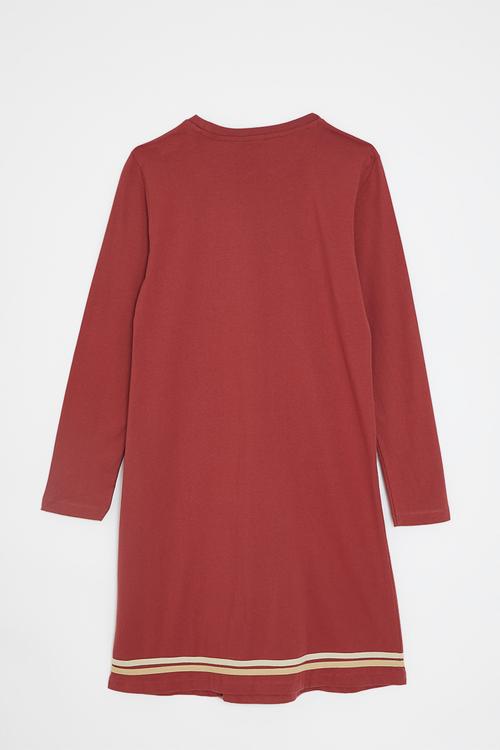 Emily long sleeve dress - garnet