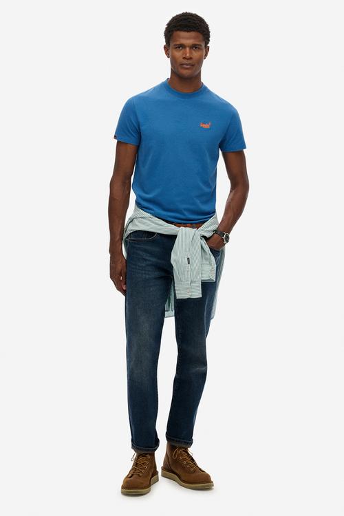 Essential Logo Emb Tee - Pilot Mid Blue