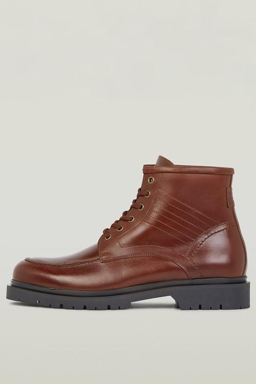 Tyler Boot Mid Moq Lea M - Redbrown leather