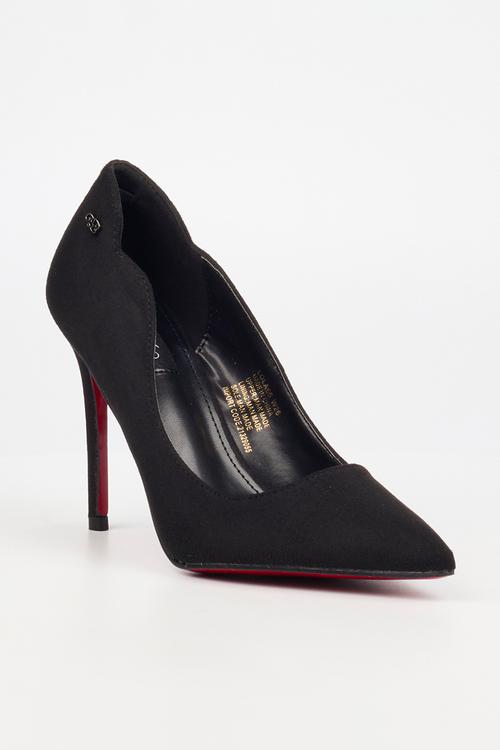 Lola 66 classic scallop heel - black