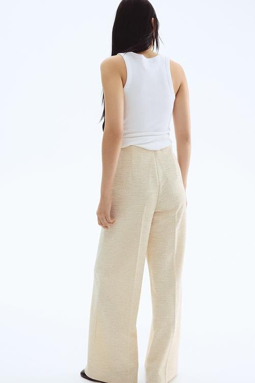 Wide trousers - cream