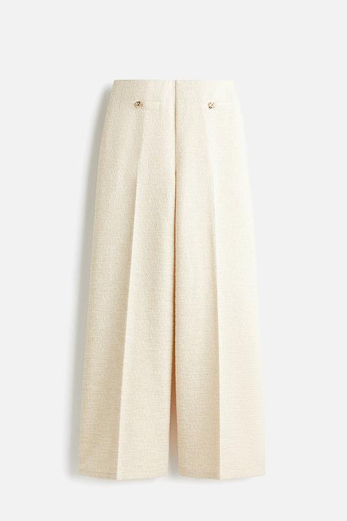 Wide trousers - cream